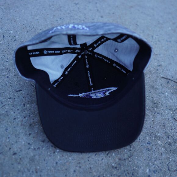 Baltimore Ravens ’47 Brand Crash Line Contender Hat Gray Black NFL Cap - Picture 12 of 12